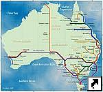 Схема железных дорог Австралии (англ.)