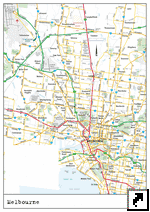 Карта Мельбурна, Австралия (англ.)