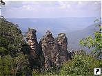 Скала "Три сестры", национальный парк "Голубые горы", Австралия.