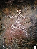 Творчество аборигенов на скале Улуру, Австралия.