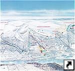 Схема горнолыжных трасс Тегефель, горнолыжный курорт Оре, Швеция (швед.)