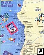Карта отелей курорта Негрил (Negril), Ямайка (англ.)
