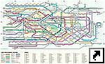 Карта метро Токио, Япония (англ., япон.)