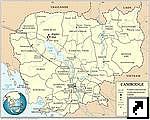 Карта Камбоджи (франц.)