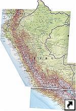 Подробная карта Перу (исп.)