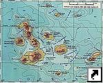 Карта Галапагосских островов, Эквадор (исп.)