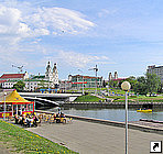 Вид на Верхний город из Троицкого предместья, Минск, Белоруссия.
