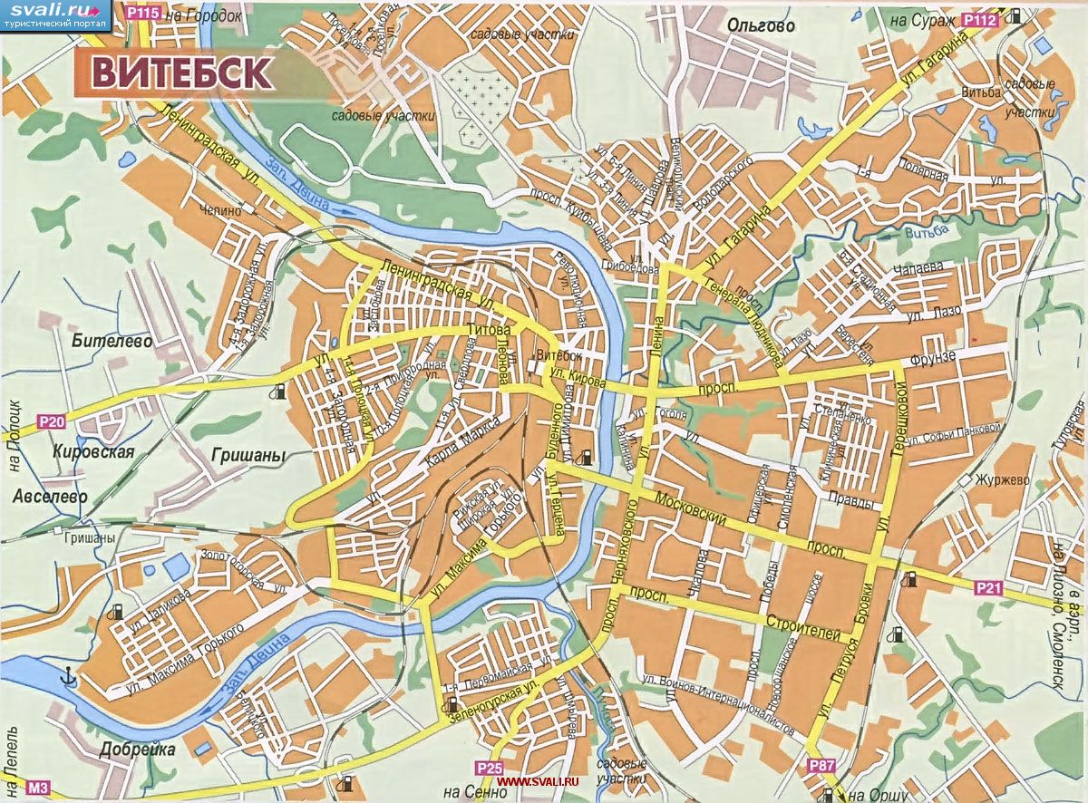 Витебск карта города