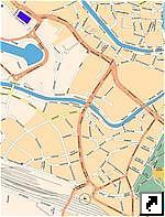 Карта центра Гента, Бельгия.