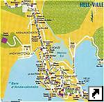 Карта Андуани (Эльвиль, Hell Ville), остров Нуси-Бе (Nosy Be), Мадагаскар (франц.)