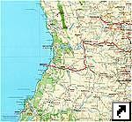 Подробная карта центра Мадагаскара с автодорогами, Мурундава (Morondava), Беруруха (Beroroha), Мурумбе (Morombe) (франц.)