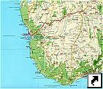 Подробная карта юга Мадагаскара с автодорогами, Тулиара (Toliara), Ихуси (Ihosy), Ранухира (Ranohira) (франц.)