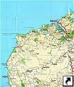 Подробная карта центра Мадагаскара с автодорогами,  Махаджанга (Mahajanga), Амбатумаинти (Ambatomainty), Майнтирану (Maintirano) (франц.)