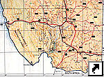 Карта южной части Намибии (Китмансхуп, Людериц) с автодорогами (англ.)