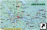 Карта окрестностей Манауса, Амазония, Бразилия (португ.)