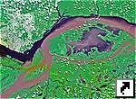 Манаус, Амазония, Бразилия. Вид со спутника.