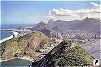 Вид с холма "Сахарная голова" (Sugar loaf), Рио-Де-Жанейро, Бразилия.
