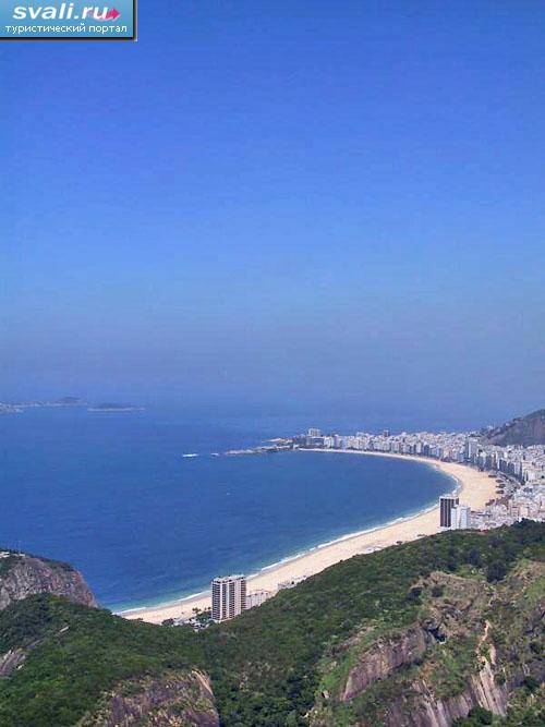 Пляж Копакабана (Copacabana), Рио-Де-Жанейро, Бразилия.