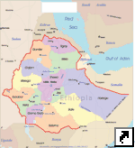 Карта Эфиопии (англ.)