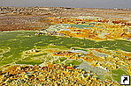 Вулкан Далол (Dalol) недалеко от деревни Хамедела (Hamd Ela), впадина Данакиль (Danakil Depression), Эфиопия.