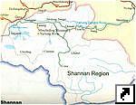 Карта района Шанан (Shannan Region), Тибет (англ).