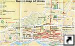 Туристическая карта Лхасы, Тибет (англ.)