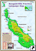 Языковая карта острова Бугенвиль (Bougainville), Папуа-Новая Гвинея (англ.) 