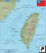 Карта  Тайваня. (англ.)