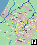 Карта районов Бристоля, Великобритания (англ.)