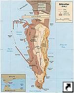 Карта Гибралтара, Великобритания (англ.)