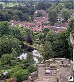 Вид с замка Уорвик (Warwick), Англия, Великобритания.