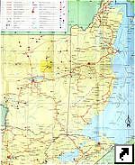 Карта Белиза и севера Гватемалы с автодорогами (исп.)