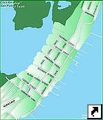 Карта улиц Сан-Педро (San Pedro), остров Амбергриз (Ambergris Caye), Белиз (англ.)