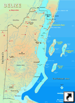 Карта древних городов майя Белиза (англ.)