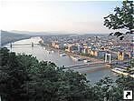 Вид из района Буда, Будапешт, столица Венгрии.