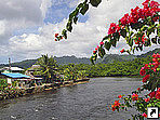 Деревня Utwe на острове Косрае, Федеративные Штаты Микронезии.