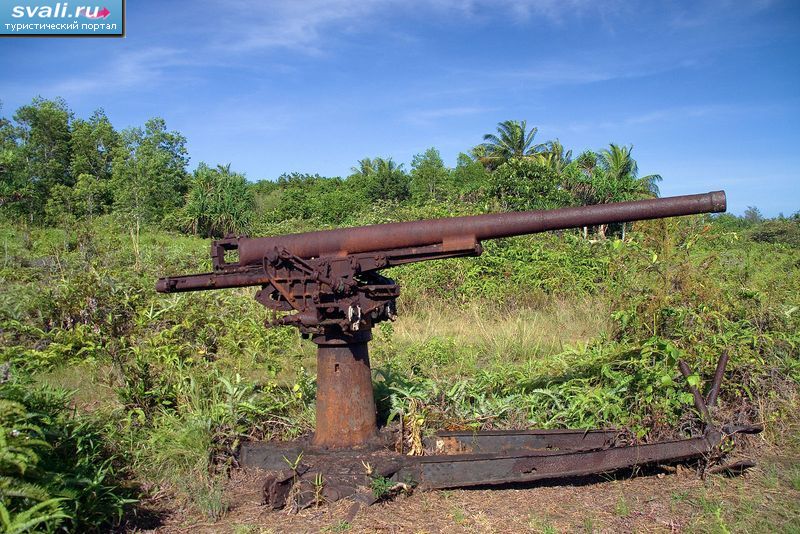 Остатки японской военной техники времён Второй Мировой войны, остров Яп, Федеративные Штаты Микронезии.