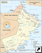 Карта Омана (англ.)