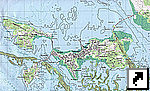 Топографическая карта Корора (Koror), Палау.