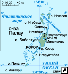 Карта Палау