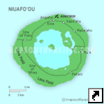 Карта острова Ниуафооу, Тонга (англ.)