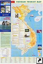 Подробная туристическая карта Вьетнама (англ.)