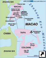 Карта Макао, Китай (нем.)