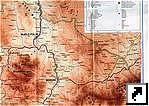 Подробная физическая карта Черногории, восток, национальный парк Биоградска Гора,  Биело поле, Беране, Рожайе (серб.) 