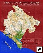 Карта Черногории (англ.)