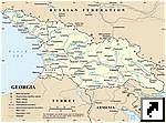 Карта Грузии и Абхазии (англ.)