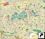 Туристическая карта центра Берлина, Германия (нем.)