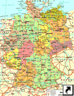 Карта Германии (немец.)
