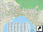 Подробная туристическая карта города Салоники, Греция (англ.)