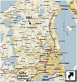 Карта окресностей Копенгагена, Дания (датск.)